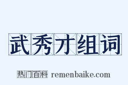 武秀才组词是什么意思的图片